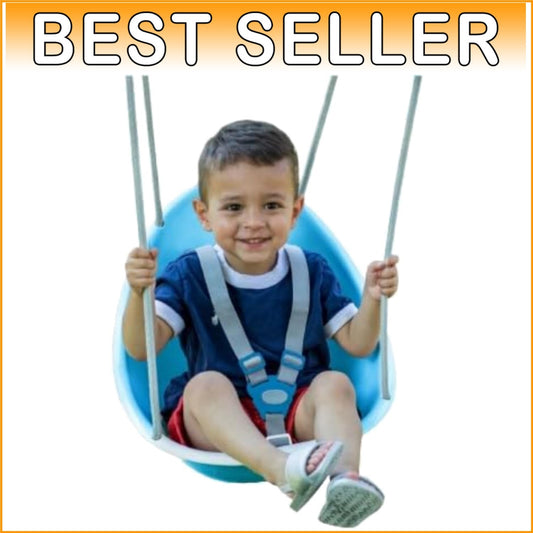 Adjustable Toddler Swing with 3-Point Harness - Perfect for Ages 6-36 Months