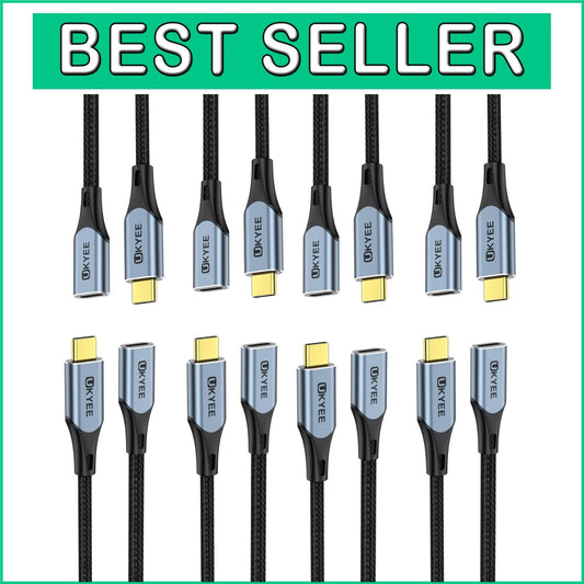 10-Pack USB C Extension Cable 3.3Ft, 100W Fast Charging & 10Gbps Data Speed