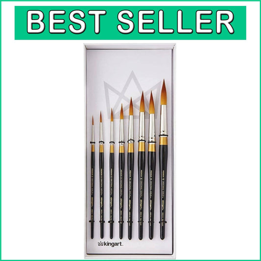 Deluxe Golden Taklon Multimedia Brush Set - Sizes 2-16 for Versatile Painting