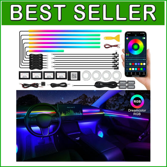 593 LEDs RGB Car Interior Light Strip - Wireless App Control & Sound Active Fun