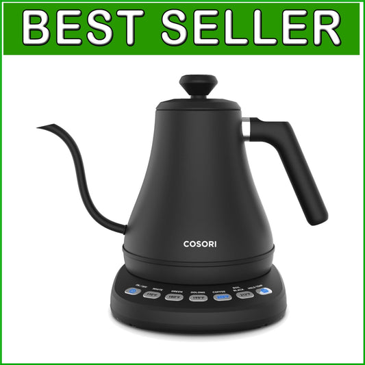 Elegant Electric Gooseneck Kettle with 5 Temperature Presets & 1-Hour Keep Warm
