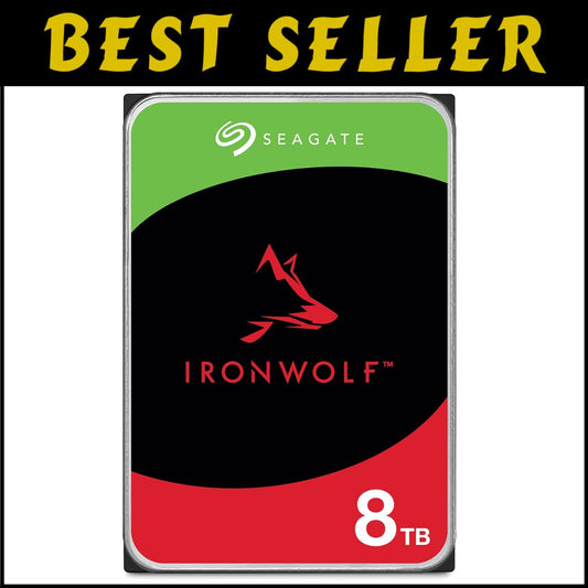 IronWolf 8TB NAS HDD - 3.5'' SATA 7200 RPM with 256MB Cache for High Performance
