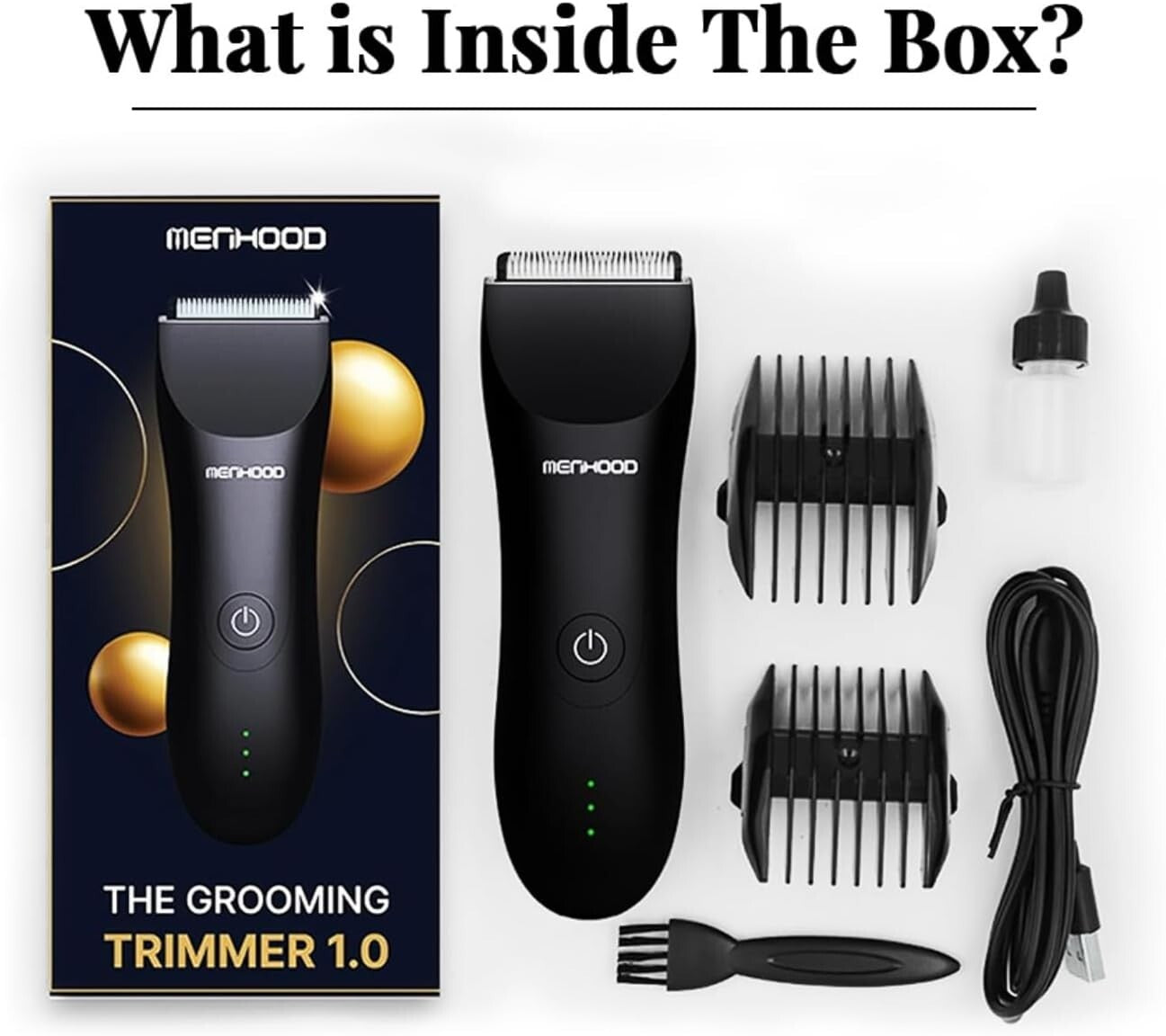 1.0 Trimmer for Men: Versatile Body & Groin Grooming with Skin-Friendly Design