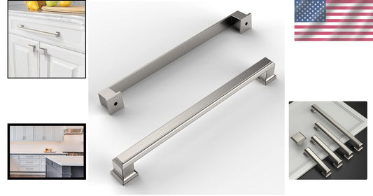 Elegant 10 Pack Brushed Satin Nickel Cabinet Hardware - Perfect for DIY Projects