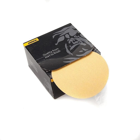 Versatile Gold Adhesive Sandpaper - 5 Inch, Grit P120, Ideal for Wood and Auto