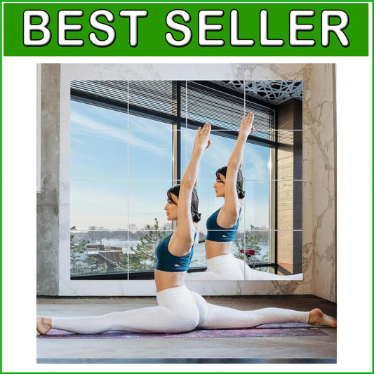 DIY Frameless Wall Mirrors Set of 16 - Perfect for Home Gym & Living Areas