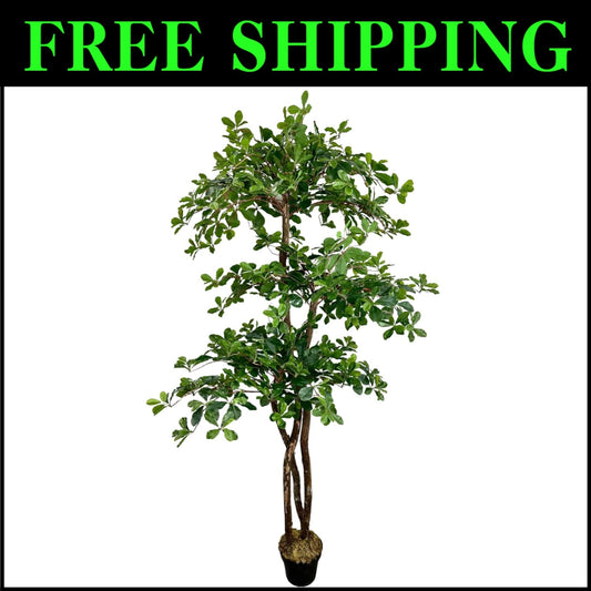 Ethically Sourced Real Wood 3-Tier Olive Tree - 6.5ft Hypoallergenic Decor