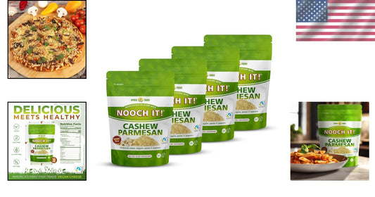 Delicious Dairy-Free Cashew Parmesan Cheese – 12oz Fair Trade Vegan Alternative