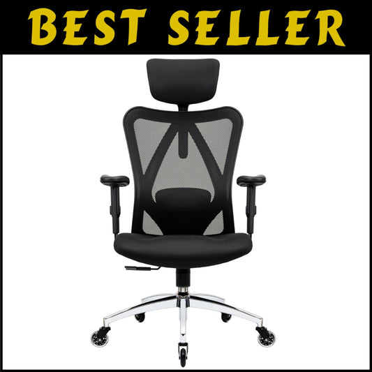 Premium Ergonomic Desk Chair with Customizable Tilt and Armrests for Comfort