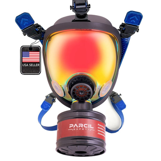 Mirrored ST-100X Respirator - Military-Grade Full Face Protection with Filter