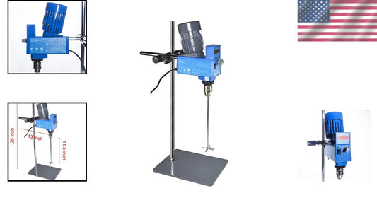 Industrial Liquid Mixer - Digital Overhead Stirrer with Variable Speed Function