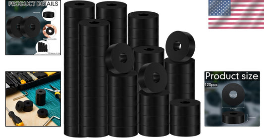 Versatile Rubber Spacer Washers 1 OD x 3/8 ID - Ideal for Home & Automotive