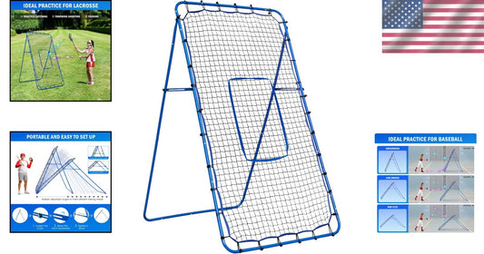 Quick Setup Pitch Back Net - Ideal for Lacrosse, Softball & Volleyball Training