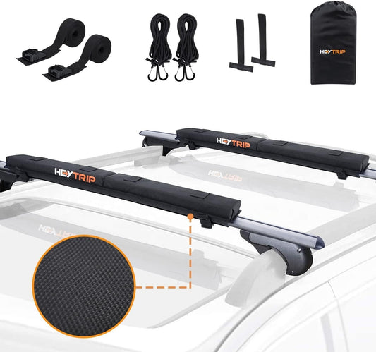 Foldable Roof Rack Pads 30" for Secure Luggage Transport - Includes Storage Bag