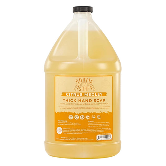 Thick Organic Castile Soap - Citrus Medley 1 Gallon Refill for All Skin Types
