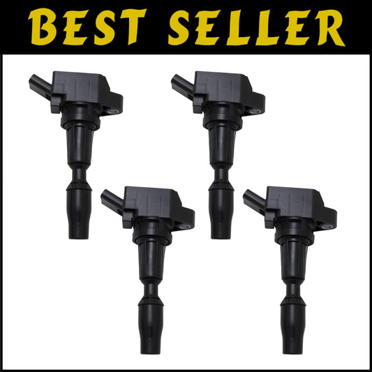High-Quality 4 Piece Ignition Coil Set for Kia, Hyundai, and Genesis Vehicles