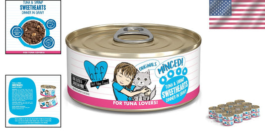 B.F.F. Grain-Free Tuna & Shrimp Cat Food, 5.5oz Pack of 24 for Feline Love