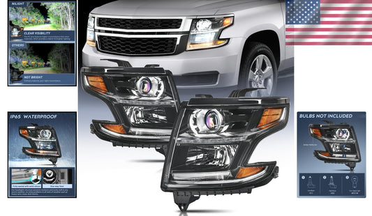 DOT Compliant Replacement Headlights for 2015-2020 Chevy Tahoe & Suburban Models