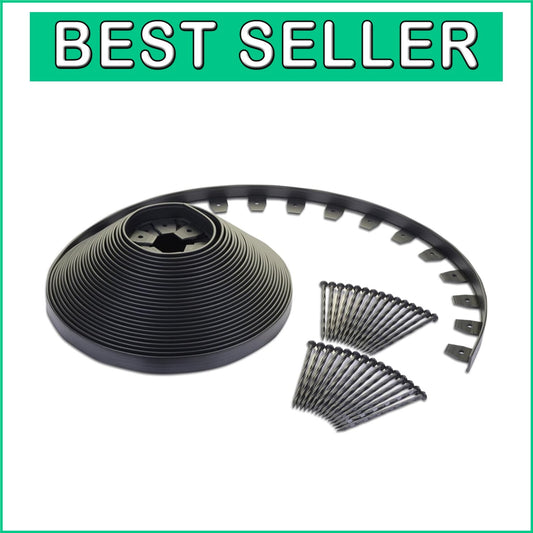 100ft Heavy Duty No-Dig Landscape Edging Kit - Quick & Easy Installation