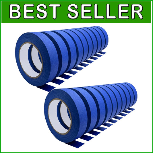 Versatile 20 Roll Blue Masking Tape - Ideal for Arts, Crafts, and Wall Painting