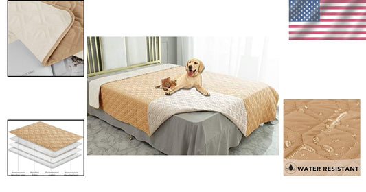 Elegant Waterproof Dog Blanket - Soft Reversible Cover for Bed & Sofa 120"x82"