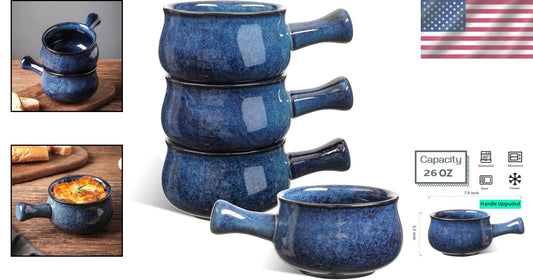 Elegant Dishwasher Safe Ceramic Bowls, 26 Oz Capacity - Ideal for Soups & More