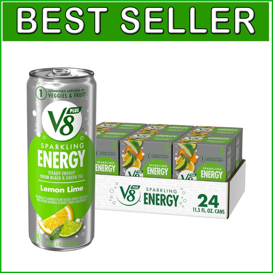 Energetic 6-Pack V8 +SPARKLING Lemon Lime - Non-GMO Fruit Juice Drinks
