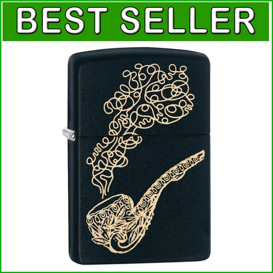 Classic Windproof Brass Lighter - Black Matte Finish for Refined Taste