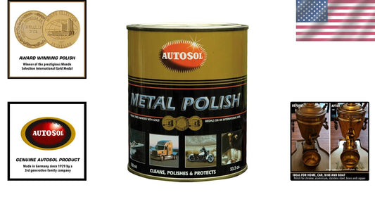 750ml Professional Grade Metal Polish - Effective on Cars, Boats & Home Items