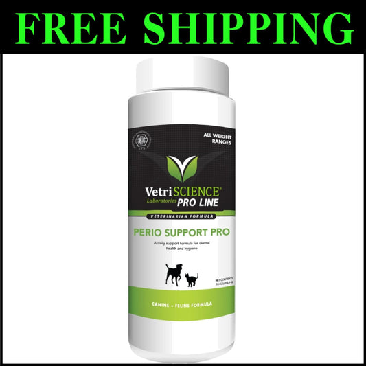 Perio Support Pro - Natural Dental Care Powder for Medium & Large Dogs and Cats
