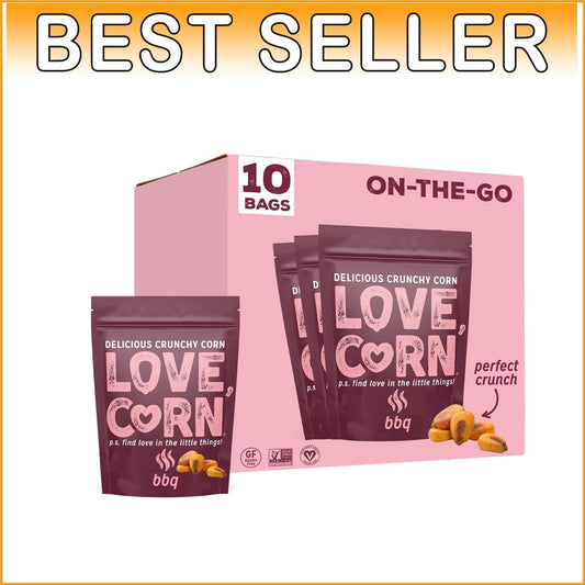 Delicious 1.6oz Crunchy Corn Snack - 10 Bags of Gluten-Free, Non-GMO Goodness