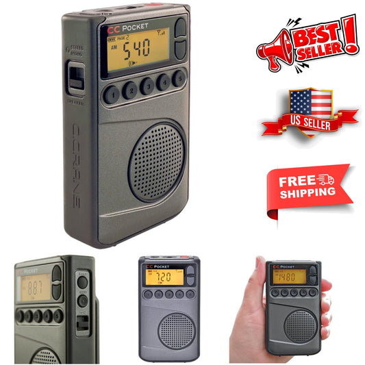 C. Crane CC Pocket AM/FM Radio with NOAA and Sleep Timer - Includes Earbuds