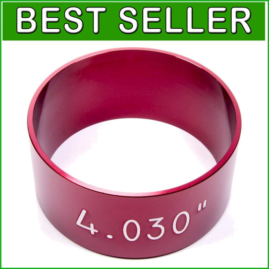 Red Anodized Tapered Piston Ring Compressor for Vehicle-Specific Applications