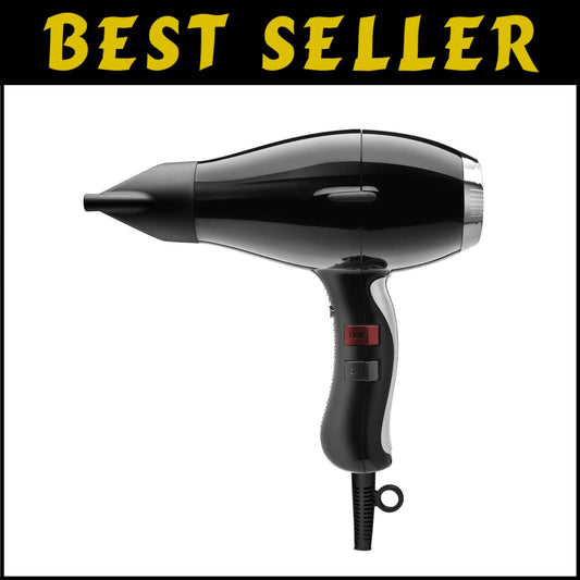 3900 Ionic Professional Hair Dryer - Lightweight, 2000W with 2 Concentrators