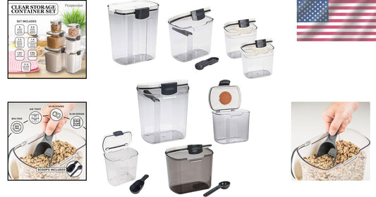 Multicolor Airtight Kitchen Storage Canister Set for Baking Supplies - 8 Pieces