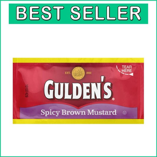 Convenient 500 Pack Spicy Brown Mustard Packets - Ideal for Catering & Events