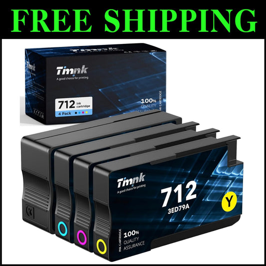 Ultimate Ink Combo: 712 Cartridges with Enhanced Capacity for DesignJet Printers