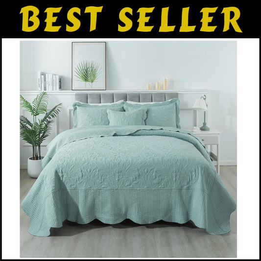 Reversible California King Quilt Set with Throw Pillow - Perfect for All Seasons