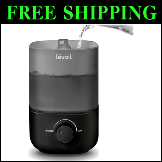 Quiet 2.5L Classic 160 Top-Fill Humidifier - Auto Shut-off Safety, 360° Nozzle