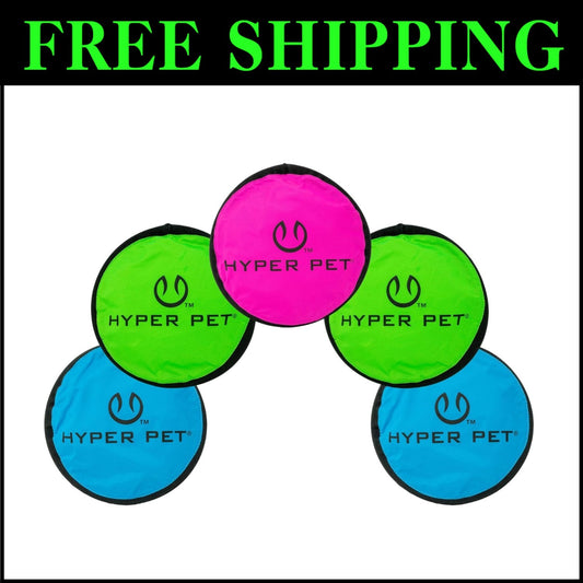 Colorful 9-Inch Soft Dog Discs - Floating Fetch Toy, Pack of 5 for All Breeds