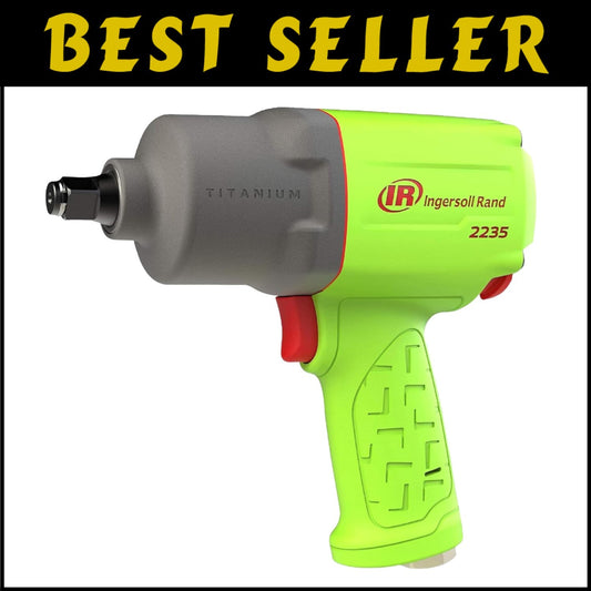1/2" Air Impact Wrench - Lightweight 4.6 lbs, 1,350 ft-lbs Torque, Titanium Case