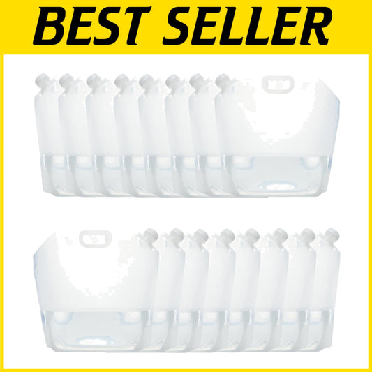 42 Gallon Collapsible Water Containers - 16 Lightweight, Food-Grade Storage Bags