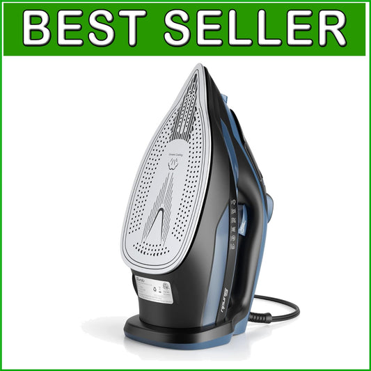 Efficient 1700W Steam Iron with Adjustable Settings & Durable Ceramic Soleplate