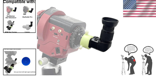High-Quality 90-Degree Polar Scope Viewer with Eyepiece Adapters and Carry Case