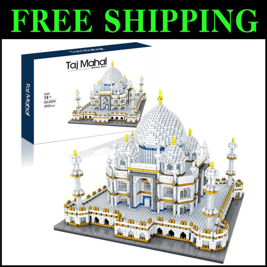 Taj Mahal Building Blocks Kit - Engaging 3950 Piece Gift for Kids & Adults