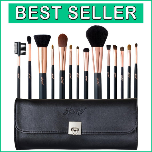 Cruelty-Free 14pc Luxury Makeup Brushes – Beauty Essentials for All Skin Types