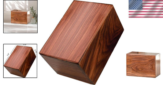 Hand-Carved Rosewood Cremation Urn for Adults - 80 Cubic Inch Capacity