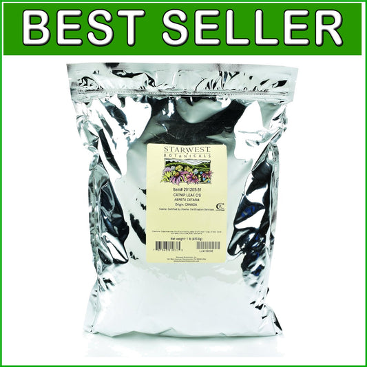 1 lb Catnip Leaf Pack - Resealable Mylar for Optimal Freshness for Cats