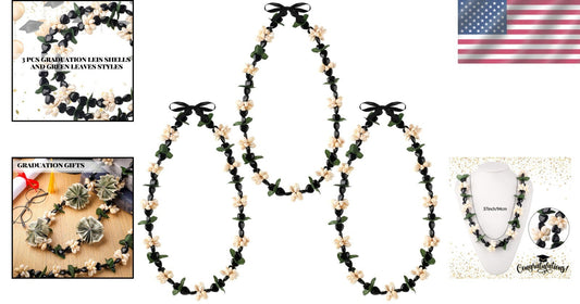 Pack of 6 Adjustable Hawaiian Kukui Nut Leis - 32'' Graduation Accessories