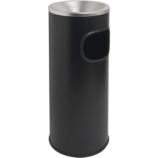 Sleek Black Fire-Safe 3-Gallon Indoor Ashtray and Waste Disposal Solution